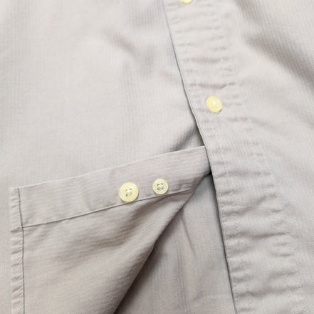 Chemise Chaps Easy Care Beige Crème à Rayures 1 Poche - Taille XL