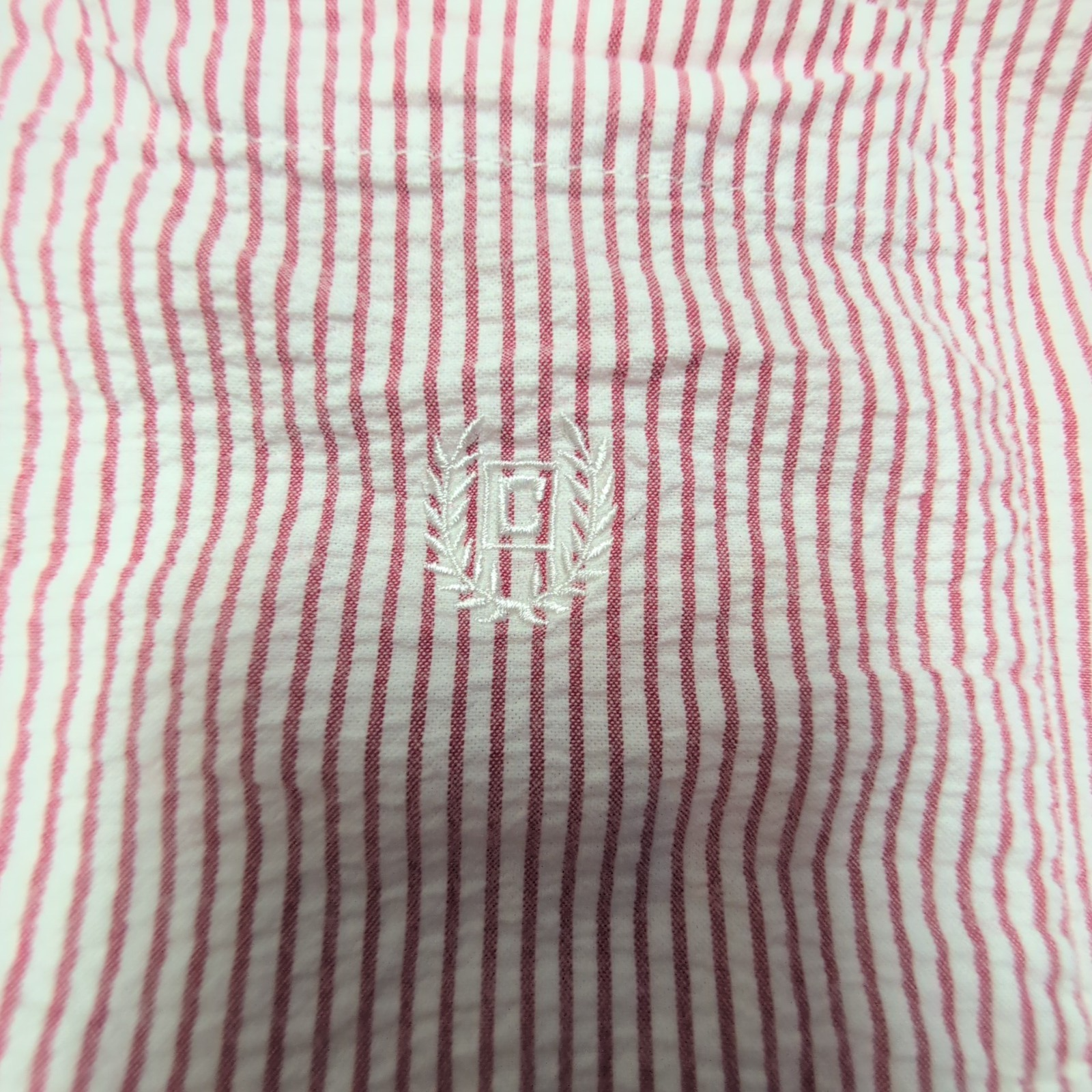 Chemise CHAPS à rayures rouge manches courtes taille XL #110e