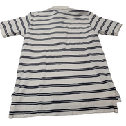 Polo manches courtes Polo Ralph Lauren blanc rayures bleu écusson golf taille L