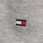 Gilet Tommy Hilfiger Gris Clair Zippé - Mélange Soie & Coton - Taille L