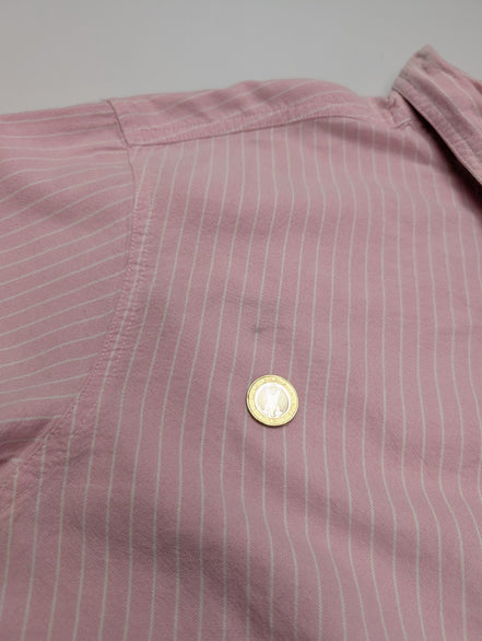 Chemise Chaps manches courtes rose à rayures taille XL #227msch