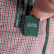 Chemise Lauren Ralph Lauren XL rouge micro carreaux Classic Fit stretch