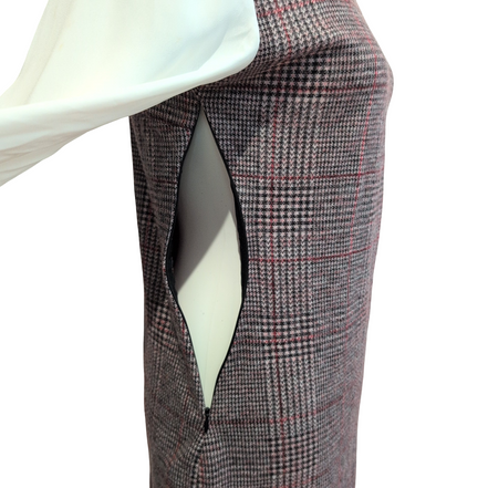 Robe Select 40 Pied-de-Poule Manches Longues Neuve Étiquette
