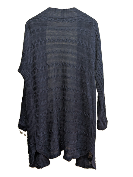 Gilet cardigan femme LAUREN Ralph Lauren long bleu marine ajouré taille M