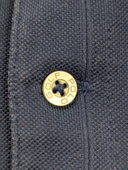 Polo manches courtes Polo Ralph Lauren Golf L bleu marine rayures coton Pima