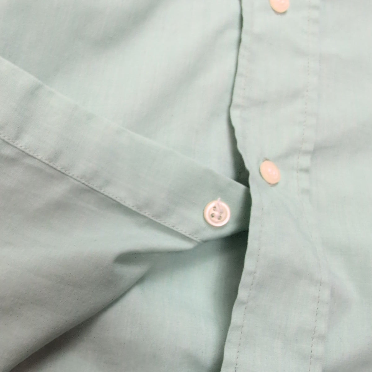 Chemise Jeremy's taille 39 M vert pâle manches courtes coton polyester