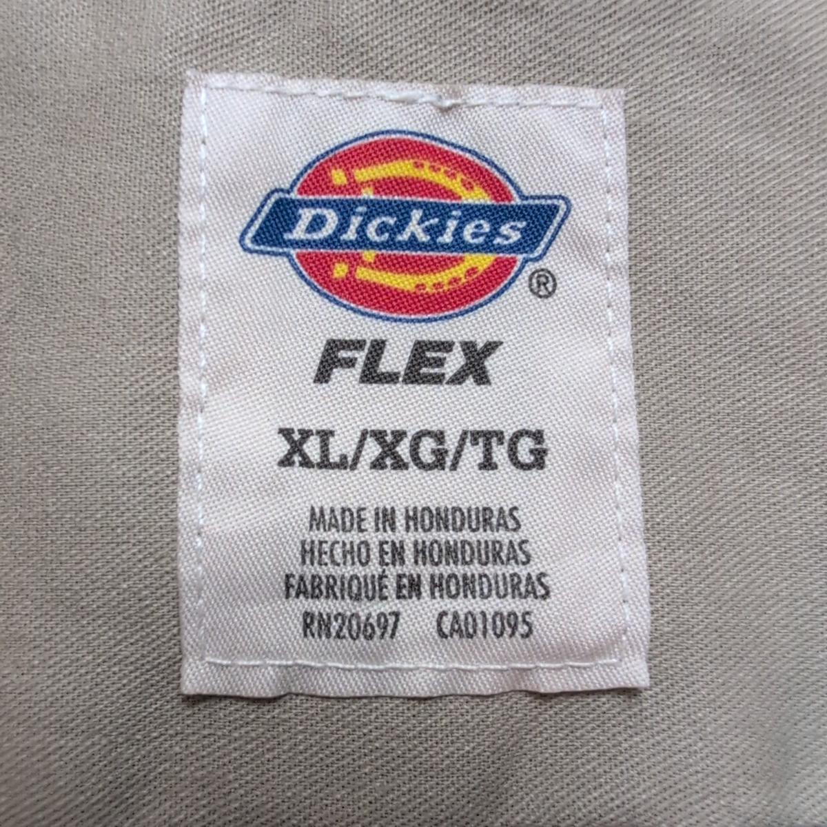 Chemise Dickies XL Beige Workwear Coton Polyester Poches Boutonnées