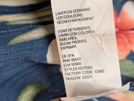 Chemise Hawaïenne Van Heusen 100% Polyester Motif Floral - Taille L/G