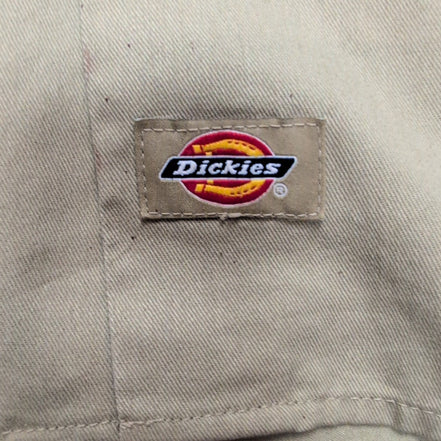 Chemise Dickies L Beige Workwear Manches Courtes Poches Boutonnées