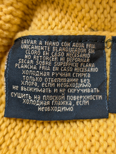 Pull POLO Ralph Lauren - Col rond Jaune 100% Coton - Coupe étroite - Taille L/S