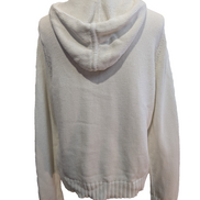 Gilet Zippé Lauren Ralph Lauren Femme Blanc 100% Coton à Capuche Taille L