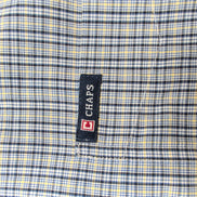 Chemise CHAPS noire et jaune à carreaux manches courtes taille XL #15e