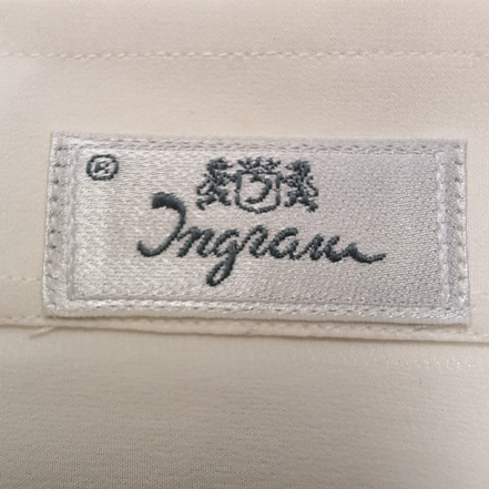 Chemise Ingram Made in Italy M/L 100% Soie Poignets Mousquetaire Blanche