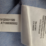 Chemise Ralph Lauren bleue manches courtes logo bleu avec poche taille M oxford 