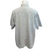 Chemise Nautica verte à carreaux avec poche manches courtes 100% coton taille XL