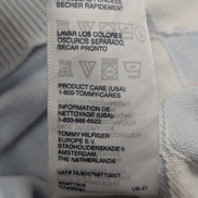 Pull Femme Tommy Hilfiger Col V Bleu Ciel & Blanc - Losanges - Taille M