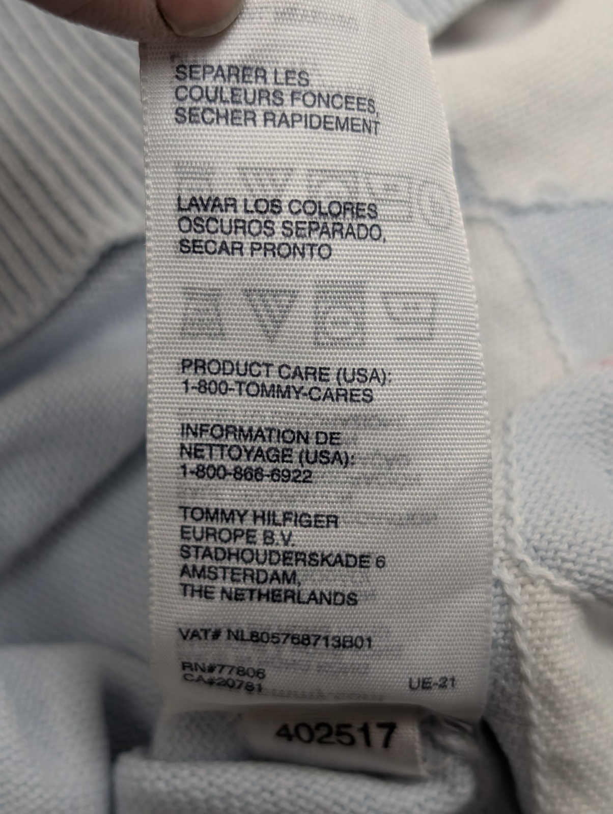 Pull Femme Tommy Hilfiger Col V Bleu Ciel & Blanc - Losanges - Taille M