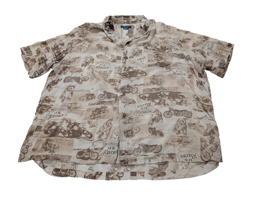 Chemise hawaïenne Puritan moto manches courtes taille XL