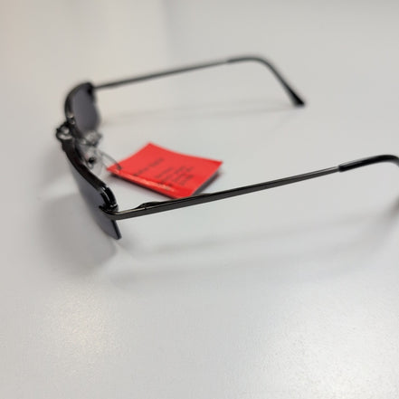 Lunettes de soleil Y2K Natur Optik Germany Métal Noir Brillant Branches fines