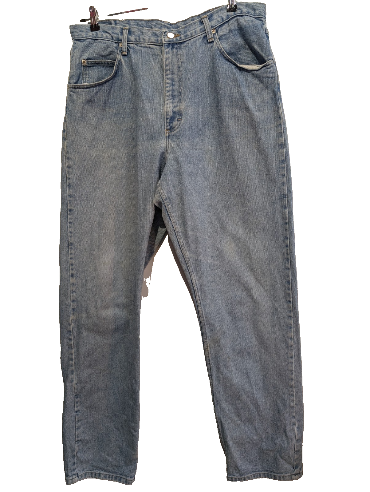 Jean Wrangler Homme Vintage Bleu Clair W38 L34 Denim Pantalon Coupe Droite Chic