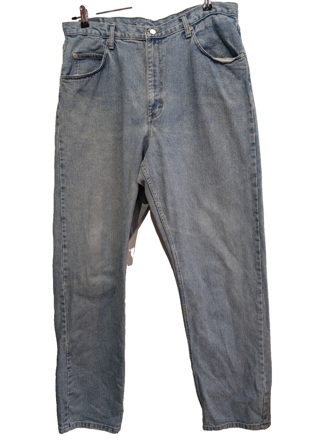 Jean Wrangler Homme Vintage Bleu Clair W38 L34 Denim Pantalon Coupe Droite Chic
