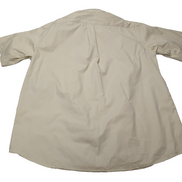 Chemise manches courtes L.L. Bean crème uni Vintage Homme taille L
