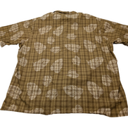 Chemise hawaïenne Timberland marron clair manches courtes taille XL #603 hawaien