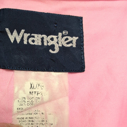 Chemise Wrangler Western "Tough Enough To Wear Pink" - Taille XL (Coupe Longue)