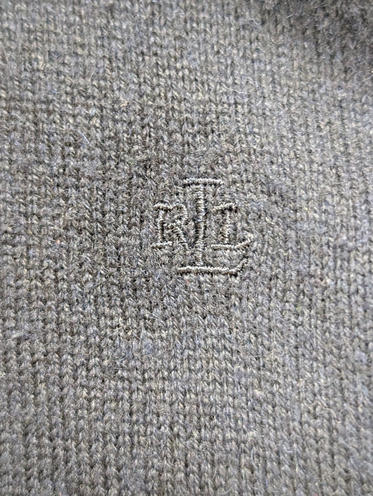 Pull Col Roulé Ralph Lauren (Lauren) femme Bleu Marine Soie Cachemire Taille XL