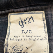 G:21 Surchemise Matelassée Flanelle Homme T.L Veste Carreau Workwear |241S