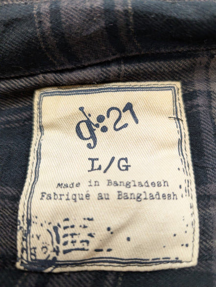 G:21 Surchemise Matelassée Flanelle Homme T.L Veste Carreau Workwear |241S
