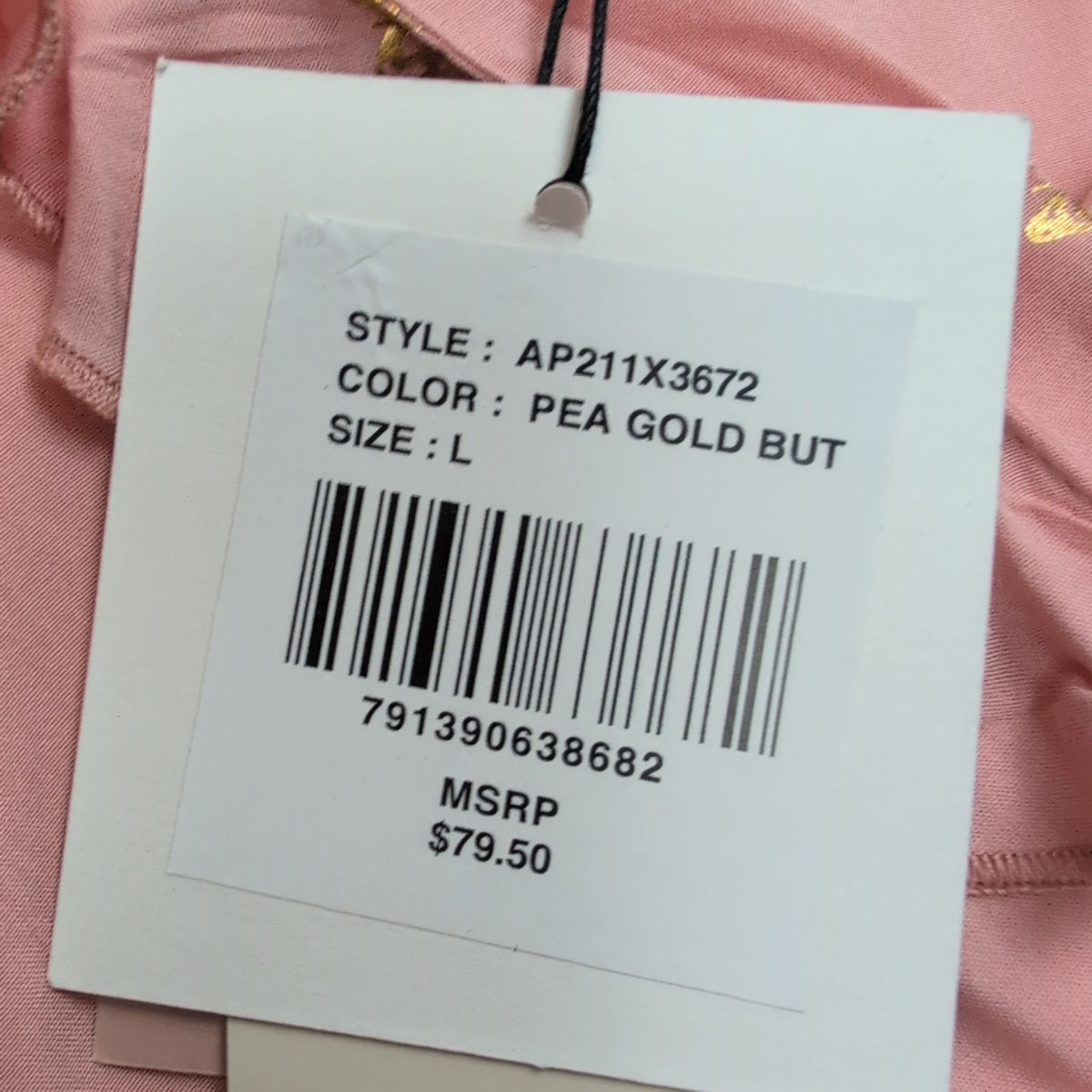 Haut Femme Alex & Parker Taille L Rose Saumon Papillons Dorés Cache-Cœur Neuf