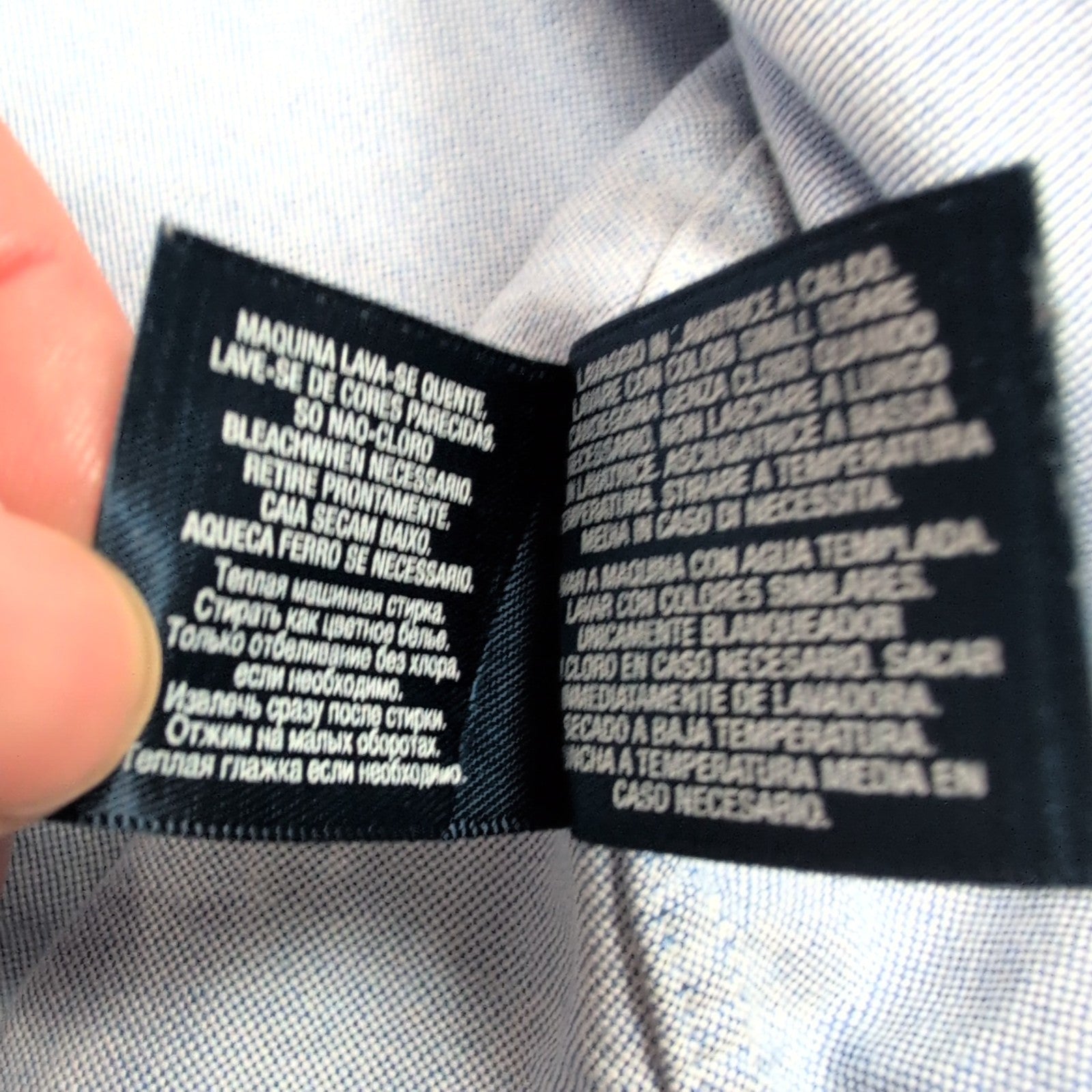 Chemise Ralph Lauren XL 18-20 Ans Bleu Big Pony Manches Courtes