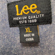 Chemise Lee Manches Courtes Bleue et Noire à Carreaux à Poche Taille XL