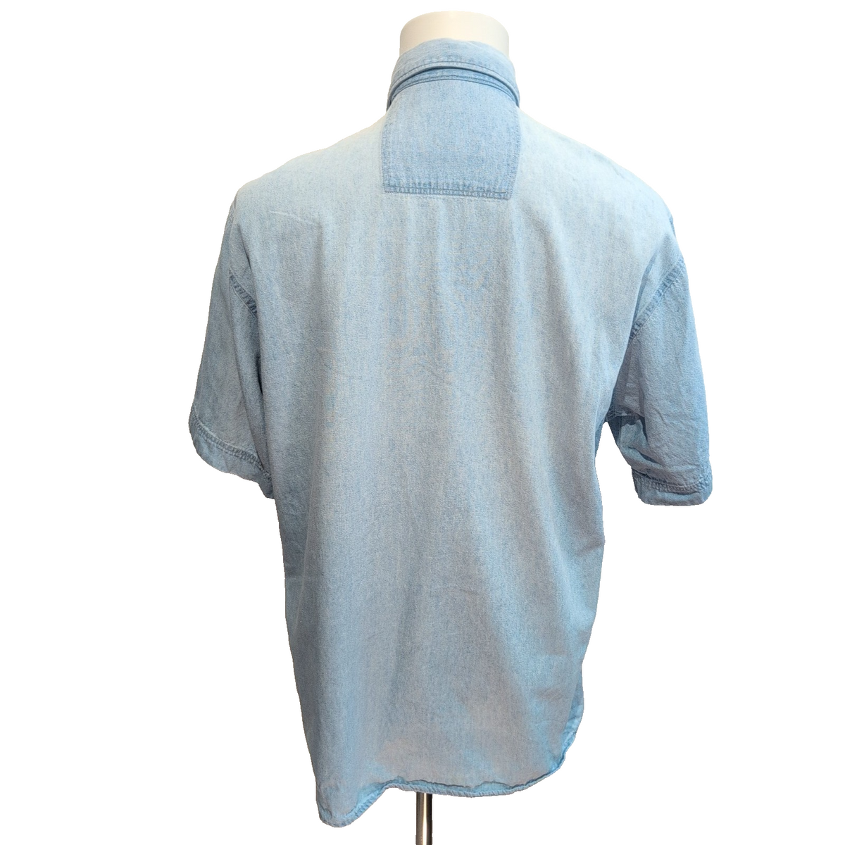 Chemise Dornbusch L 40 Jean Bleu Coton Manches Courtes Vintage