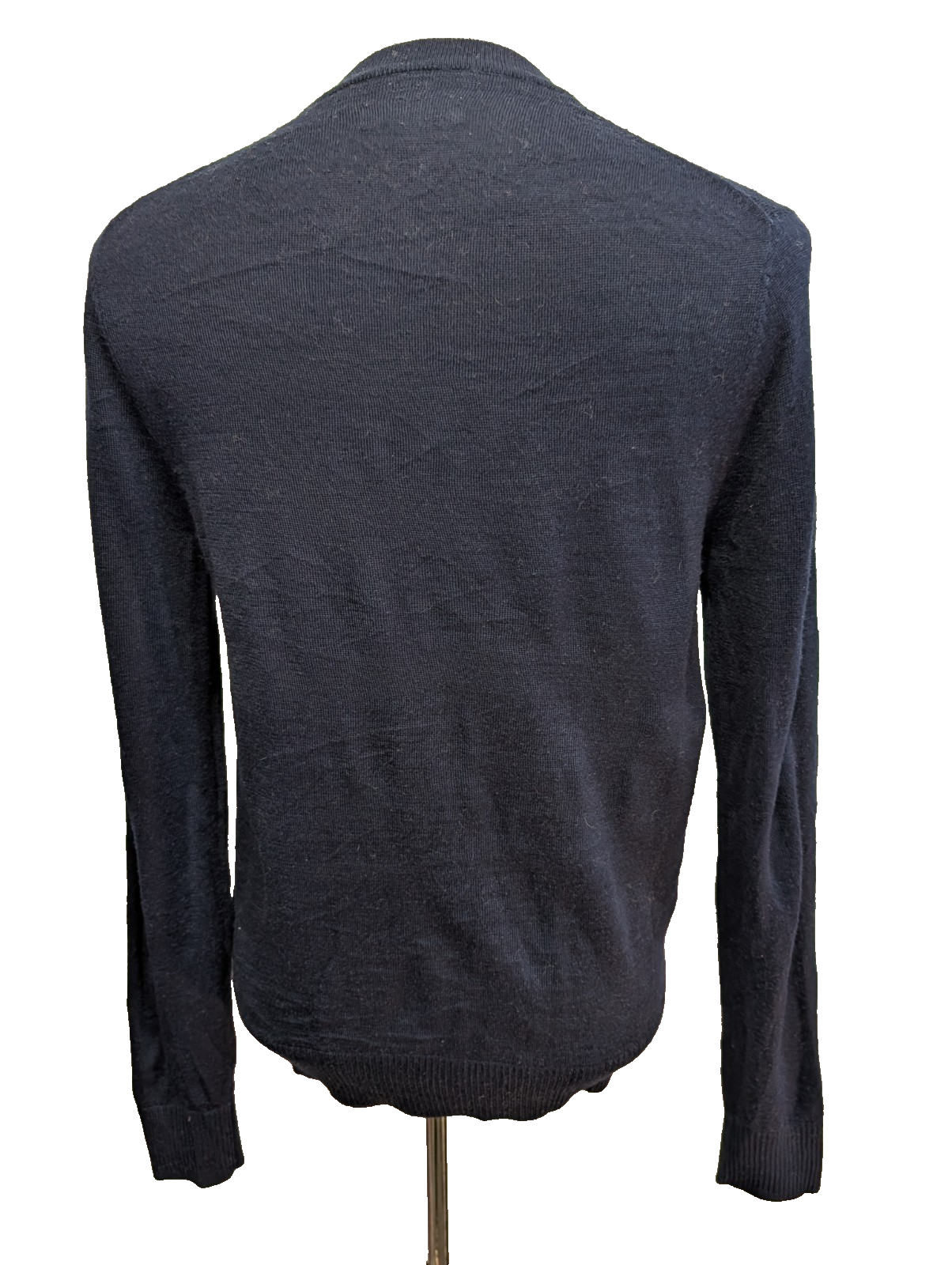 Pull U.S. POLO ASSN Col V 50% Laine Mérinos Bleu Marine Homme Taille S