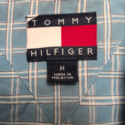 Chemise Tommy Hilfiger Bleu Ciel à Carreaux Manches Longues 1 Poche - Taille M