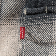 Chemise LEVI'S Western Flanelle Épaisse Carreaux Noir Rouge Manches Longues T.M
