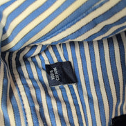 Chemise Chaps Bleue à Rayures Non Iron Stretch - Taille L/XL