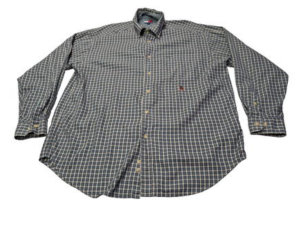 Chemise Tommy Hilfiger à carreaux taille M vintage taille plutôt XL #145msch
