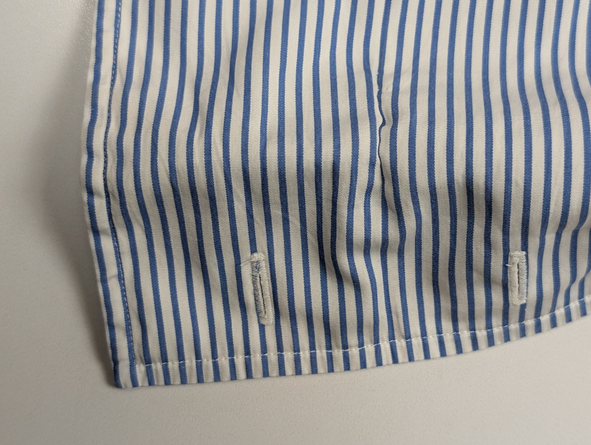 Chemise Polo Ralph Lauren Shirt L XL Regent Custom Fit Rayée Poignets Mousquetai