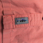 Patagonia Chemise Manches Courtes Rouge Micro Carreaux Homme Taille L