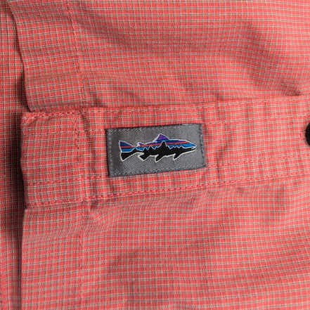 Patagonia Chemise Manches Courtes Rouge Micro Carreaux Homme Taille L