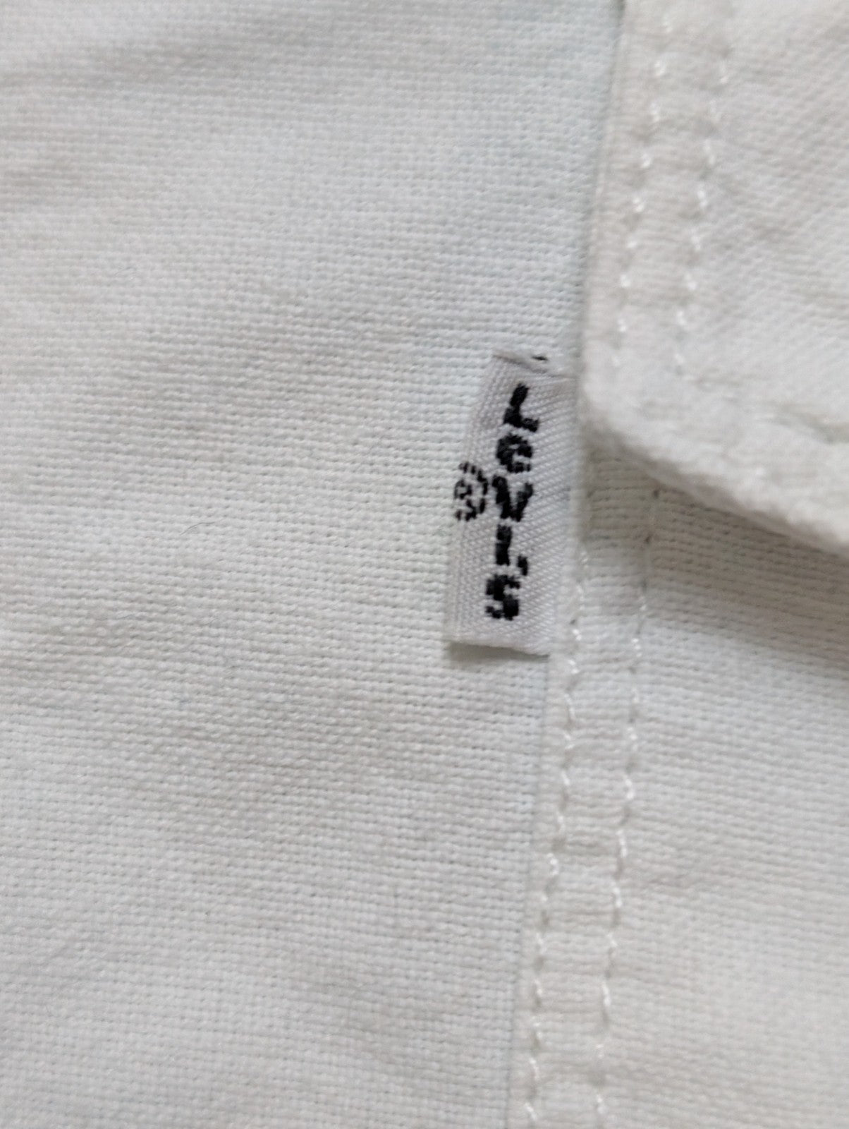 Chemise Levi's Blanche Coupe Slim Fit Manches Longues Taille L