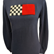 Pull Col Rond Tommy Hilfiger Bleu Marine Logo Géant Femme - Taille XS
