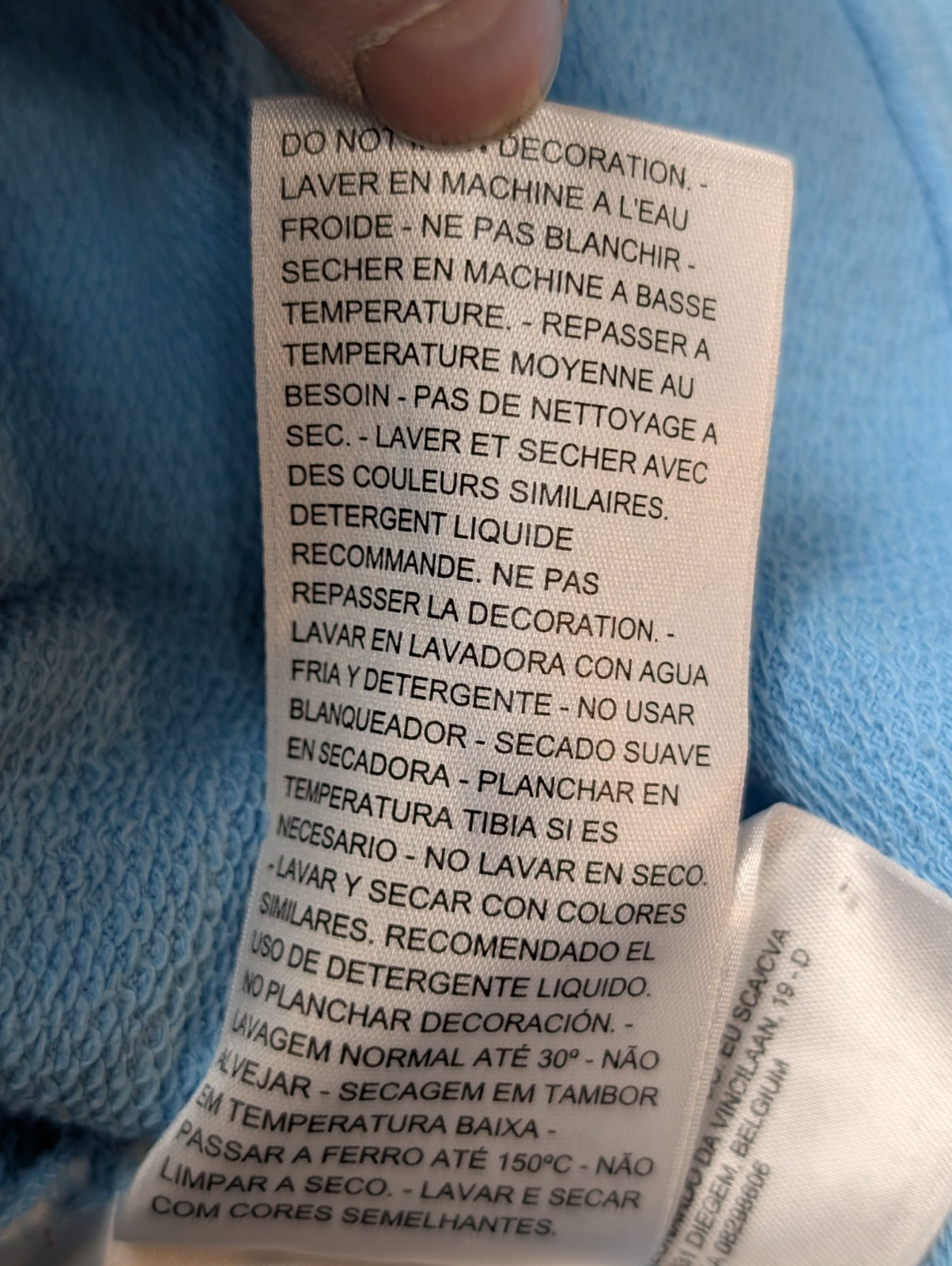 Sweat à capuche Levi's Bleu Ciel Logo Sérigraphié Taille L