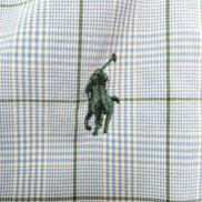 Chemise Ralph Lauren L Bleue Verte Carreaux Logo Vert Manches Longues