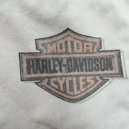 Chemise Harley Davidson XL Grise Logo Dos Vintage manches courtes