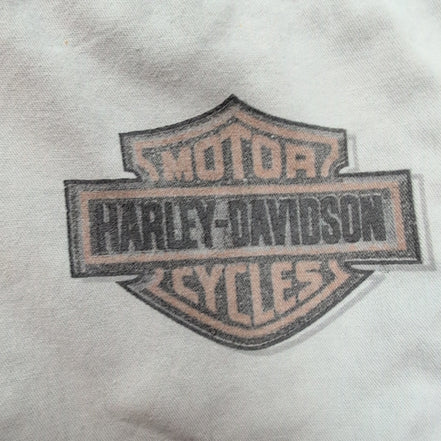 Chemise Harley Davidson XL Grise Logo Dos Vintage manches courtes