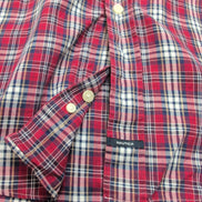 Chemise Nautica 80s Two Ply Basketweave L Rouge Carreaux Coton